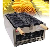 Taiyaki Waffle Maker, Electric Stainless Steel Machine with Non-Stick Coating, Ideal for Jam and Ice Cream Filled Waffles