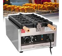 Taiyaki Waffle Maker for Commercial Use, Non-Stick Fish Shape, Adjustable Temperature 50-300℃, Stainless Steel, Professional Jam/Ice Cream Maker