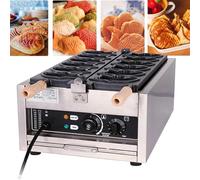 Taiyaki Waffle Maker, Stainless Steel Non-Stick Fish Maker with Time & Temperature Control for Bakery, Restaurant, Cafe, Home Use, Perfect for Delicious Fish Shaped Waffles