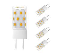 TAIYALOO GY6.35 LED Bulb 5W Equivalent to 50W Bi-pin Base Halogen Bulb, AC/DC 12V Warm White 3000K for Pendant Light, Chandelier, Desk Light, Accent Lights, Landscape Lighting, Non-Dimmable (4 Pack)
