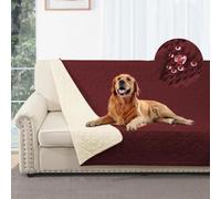 Taiyang 100% Waterproof Dog Sofa Cover, Waterproof Dog Blanket, Dog Bed Cover Protector, Pet Blanket, Furniture Protector for Kids, Dog, Cat, with Non-Slip Rubber Bottom (Wine Red, 132-208cm)