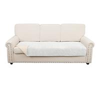 Taiyang Couch Covers,Sectional Couch Covers Slipcover, Velvet Sofa Seat Cover for 3 Cushion Couch, Sofa Covers Protector for Kids Dogs Cats Pet Lover, Anti-Slip Design (White, 90 x 210 cm,1 Pcs)