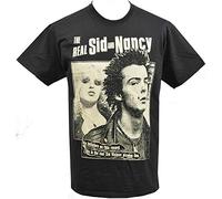TAIYANG Mens Punk T-Shirt The Real Sid Vicious & Nancy English Punk Rockers 1977 Black L