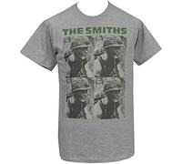 TAIYANG Mens Vegan T-Shirt The Smiths Meat is Murder Army Helmet British English Grey L