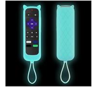 Taiyiluo 1PC Remote Controls Cover fits for Westinghouse Roku TV | Onn Roku Silicone Protective Controller Sleeve Universal for TCL Roku Remote Cover Glow Sky Blue
