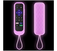 Taiyiluo 1PC Silicone Protective Controller Cover fits for Roku TV Voice Remote | Onn Roku | Westinghouse Roku TV T over Glow in The Dark Glow Purple