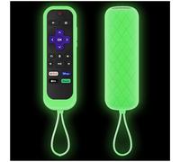 Taiyiluo 1PC Silicone Protective Controller Cover fits for Roku TV Voice Remote | Onn Roku | Westinghouse Roku TV Controller Cover Glow in The Dark Glow Green