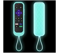 Taiyiluo 1PC Silicone Protective Controller Cover fits for TCL Roku TV Voice Remote | Element Roku | Westinghouse Roku TV Controller Cover Glow in The Dark Glow Sky Blue