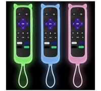Taiyiluo 3PCS Remote Controls Cover fits for Westinghouse Roku TV | Onn Roku | Hisense Silicone Protective Controller Sleeve Universal for TCL Remote Cover with Ttracker