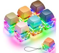 Taiyin 6 Pcs Decompression Toys Keyboard Clicker Toy Keyboard Cube Mechanical Key Button Stress Relief for Adult Gifts to Relief Pass Time (Morandi Color)