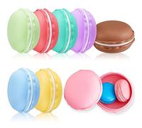 Taiyin 8 Pcs Giant Macaron Storage Case Large Jewelry Storage Box Colorful Macaron Pill Box Cute Container for Earrings Necklaces Candy Decor Party Favor Travel, 8 Colors
