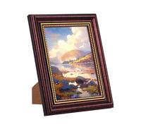 TAIYOU Antique Elagent Photo Frames 7x5 Inch Vintage Wood Picture Frame 13x18cm Home Desk Decor Wall Hanging or Tabletop Standing Display Gifts for Desk Wall Tabletop Home Office Display Brown