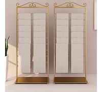 TAIYUESHAN 170cm/67inch Tall Scarf Rack Display/Silk Ribbon Holder/Wrapping Papers Storage Organizer, 9 Tier Floor Standing Modern Multi-Purpose Shelf, Shopping Mall/Flower Shop