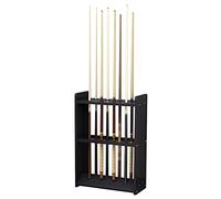 TAIYUESHAN Black Wood Pool Cue Rack Free Standing, Modern Pool Stick Holder Floor Stand Corner, Heavy Duty Golf Club Display Stand Organizer, Indoor/Game Room (Size : 8 sticks)
