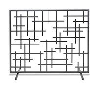 TAIYUESHAN European-style Wrought Iron Partition Fireplace Screen, Free Standing Spark Fire Guard Guardrail for Open Fire/Gas Fires (Color : Gold)
