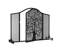 TAIYUESHAN Fire Guard Fireplace Screen with Door, Free Standing Spark Guard, Solid Steel Spark Guard Cover for Baby and Pet, 31.4in Tall Black (Color : Black, Size : 100 x 30 x 80cm)