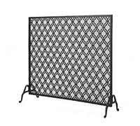 TAIYUESHAN Fire Guard Fireplace Screen witht Steel Mesh, Fire Spark Guard for Living Room, Extra Large Fire Guard Spark Screens for Open Fires/Gas Fire/Log Wood Burner, Black