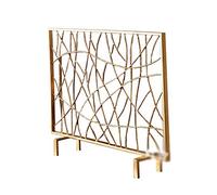 TAIYUESHAN Fire Screen/Spark Guard Living Room European Real Fire Fire Fence Wrought Iron Frame Screen Partition Fireplace Cover Gold With Net Fireplace Spark Guard