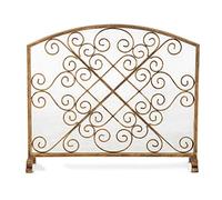 TAIYUESHAN Gold Fireplace Screen, Creative European Style Wrought Iron Mantel Guardrail, Fire Guard Screen Cover Partition for Indoor Outdoor