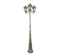 TAIYUESHAN Vintage 2.2M High Pole Exterior Post Lantern Waterproof Community Courtyard Street Light European Classical Glass Pillar Lights Decoration Property Lawn Floor Lamp C