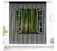 Taiyuhomes Bead String Curtains Door Fly Screen Curtain Beaded Curtain For Doorways Window Decorations Room Divider Single Door Curtains Beads(90x200cm 2PC Black)