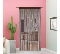 Taiyuhomes Beaded Fly Insect Curtains Fly Screen For Doors Curtain Bead String Curtains For Doorways Window Decorations Room Divider Single Door Beads (Coffee 90x245cm)