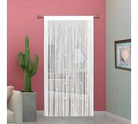 Taiyuhomes Beaded Fly Insect Curtains Fly Screen For Doors Curtain Bead String Curtains For Doorways Window Decorations Room Divider Single Door Beads (White 90x245cm)