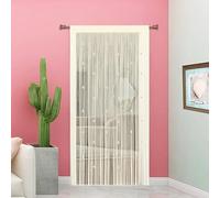 Taiyuhomes Beaded Fly Insect Curtains Fly Screen For Doors Curtain Bead String Curtains For Doorways Window Decorations Room Divider Single Door Beads (Champagne 90x245cm)