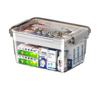 Taiyyi Medicine Storage Box, Medicine Box, Medicine Box, Large Medicine Box, with Handles and Removable Compartments, for Medication, Cosmetics, Tool Boxes, 22 x 30 x 16 cm