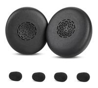 TaiZiChangQin Engage 40 Earpads Replacement Compatible with Jabra Engage 50 II/Engage 40 Wired Headphones (Do Not Fit Engage 50) Ear Pads Cushions Protein Leather High-Density Foam Black