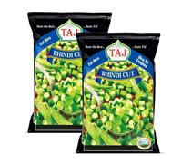 Taj Bhindi Cut 300g Freshly Frozen Okra for Cooking Convenient and Ready to Use, Ideal for Indian Recipes Product from India Pack of 2
