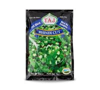 Taj Bhindi Cut Okra - 1kg Freshly Frozen Ladys Finger Pre-Cut Okra for Quick and Easy Cooking Free from Preservatives and Additives Pack of 1