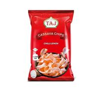 Taj Cassava Chips Variety Pack, Unsalted, Lightly Salted, Chilli Lemon, Gluten-Free, Wheat-Free,Dairy-free (Vegan), 250g (1, Chilli Lemon)