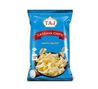 Taj Cassava Chips Variety Pack, Unsalted, Lightly Salted, Chilli Lemon, Gluten-Free, Wheat-Free,Dairy-free (Vegan), 250g (1, Salted)