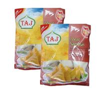 Taj Frozen 20's Meat Samosas 600g Pack Halal Made with Real Ingredients and Authentic Flavours Heat and Eat Pack of 2