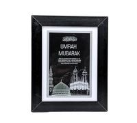 taj Islamic wall frame Umrah mubarak decoration Muslim house warming gifts Arabic Calligraphy set Islamic wall art islamic gifts Ramdan Eid mubarak gifts (BLACK, 8X12'', Mashallah)