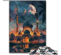 Taj Mahal at Night 1000 Piece Jigsaw Puzzles for Teenagers Gifts, Staycation Kill Time Birthday Present, Gifts, Wall Art for 14+ (26x38cm)