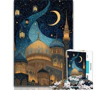 Taj Mahal at Night Jigsaws Puzzles 1000 Pieces for Teenagers Gifts,for Educational Game Challenge Toy Unique Home Decor And Gifts 38x26cm
