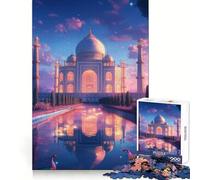 Taj Mahal at Sunset Jigsaw Puzzles 1000 Piece for Adults Mental Logic Toy Peaceful Fun Firm Cut Cherished Gift (38x26cm)