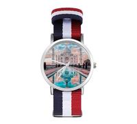 Taj Mahal at Sunset Quartz Watches Without Scale Wrist Watch with Adjustable Strap for Men Women