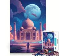 Taj Mahal India Art Jigsaw Puzzles 1000 Pieces for Teenagers Strong Logic Toy Home Activity Clear Edge Cherished Gift (50x75cm)