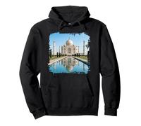 Taj Mahal India Monument Reflection Scene Pullover Hoodie
