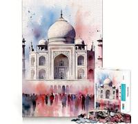 Taj Mahal India Puzzles for Adults 1000 Pieces Brain Challenge Toy Calm Mind Clear Cut Art Collection Piece (38x26cm)