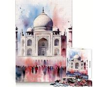 Taj Mahal India Puzzles for Adults 1000 Pieces Brain Challenge Toy Calm Mind Clear Cut Art Collection Piece (38x26cm)