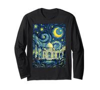 Taj Mahal India Starry Night Art History Present Long Sleeve T-Shirt