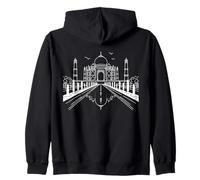 Taj Mahal Line Art Architect Zip Hoodie