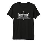 Taj Mahal Line Art Traveler Premium T-Shirt