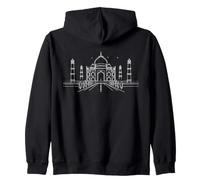 Taj Mahal Line Art Traveler Zip Hoodie