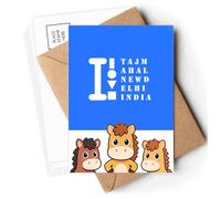 Taj Mahal New Delhi Indian Postcards Envelopes Cards Mailing Year Horse