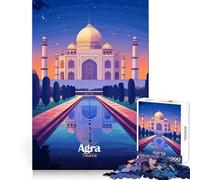 Taj Mahal Night View 1000 Pieces Puzzles for Teenagers Boost Recall Relaxing Fun Accurate Edge Thoughtful Gift (38x26cm)